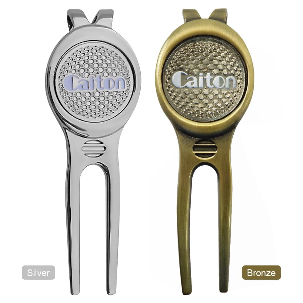 Heavy-duty Golf Training Aids Putting Green Fork for Golfer Silver Golf Pitchfork Ball Fork Golf Marker Pitch Golf Divot Tool