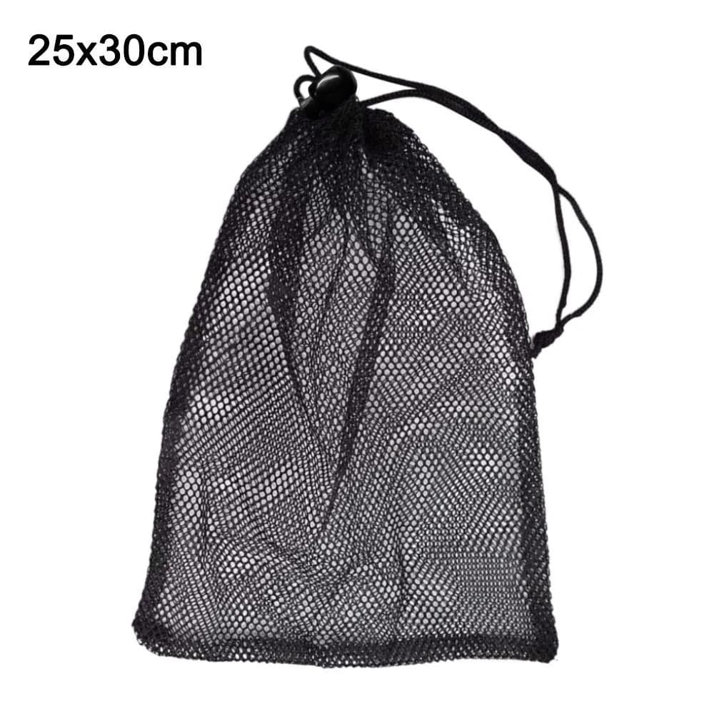 Borsa portaoggetti portatile multiuso con coulisse Borsa per lavanderia in nylon nero Custodia in rete traspirante