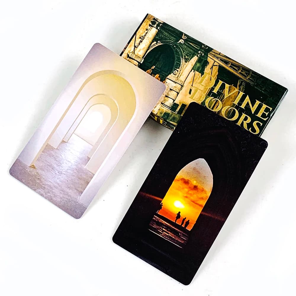 11*6cm Divine Doors Oracle Deck A 40-card Deck Fortune-Telling Divination Cards Game, Perfect For Spiritual Guidance & Collector