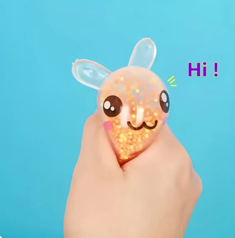 Besch Squishy Bunny Palline Antistress Luminose Giocattolo Antistress per Bambine e Bambini Giocattoli Fidget Coniglio Colorato per Cesti di Pasqua