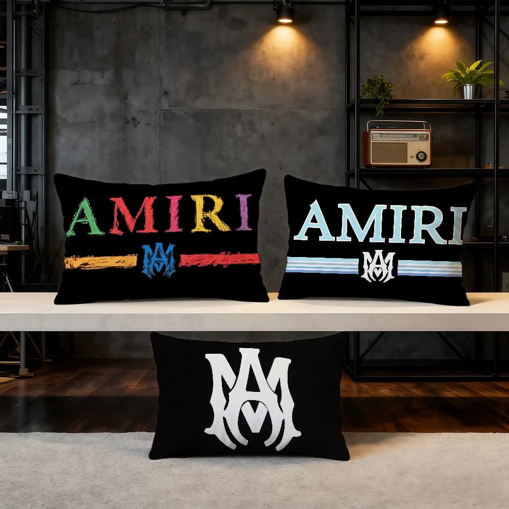 Fashion A-AMIRI-ES Logo Cool Pillow Lining Product Successful Home Sofa Living Room Soft decorative cushion lining on two sides