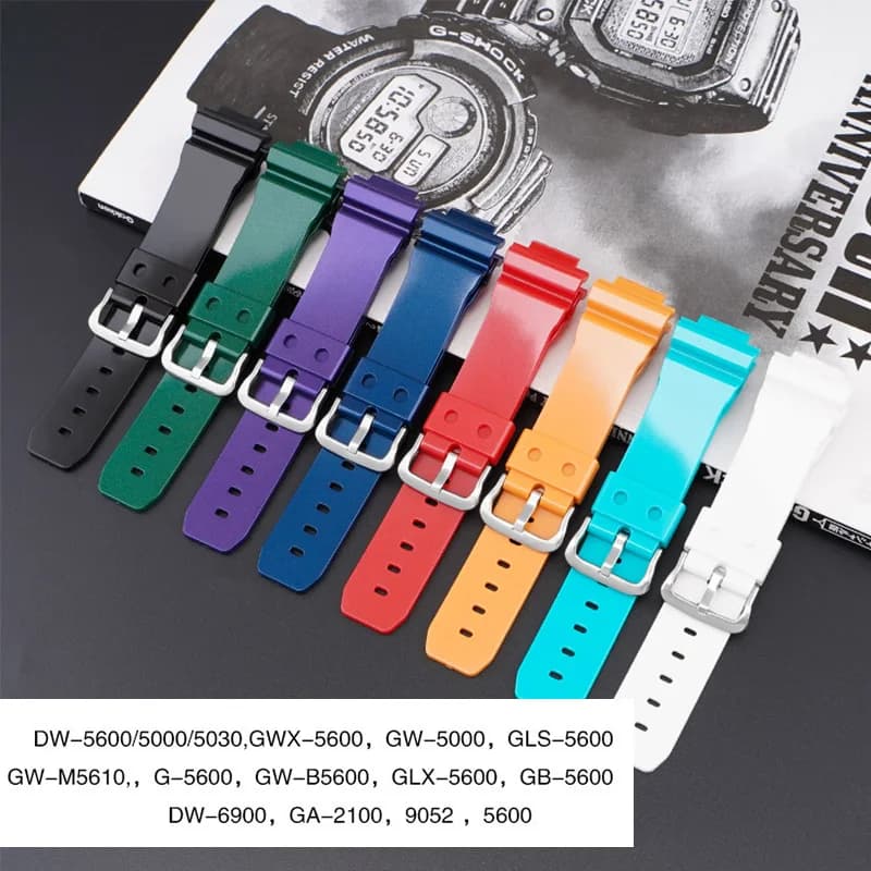 Cinturino in Silicone in resina per Casio G-SHOCK GA-2100 DW-5600/5000/5030 DW-6900 GW-M5610 bracciale con cinturino colorato lucido per uomo donna