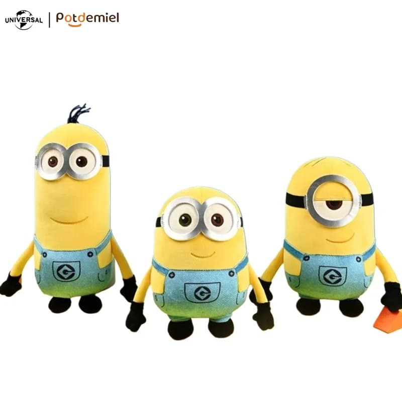 Genuine Potdemiel Universal Minions Anime Movie Characters Yellow Plush Toys Bob Stuart Soft Dolls Toys Birthday Gifts in Stock