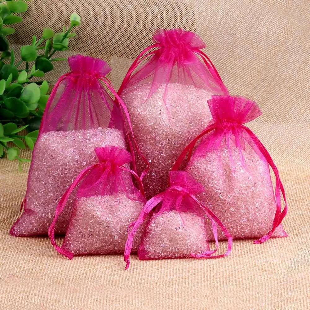 100 pz 15x20 cm 17x23 cm 20x30 cm Sacchetti di Organza di Grandi Dimensioni Imballaggio di Gioielli Sacchetto Regalo Festa di Nozze Presente Sacchetti di Imballaggio Disegnabili