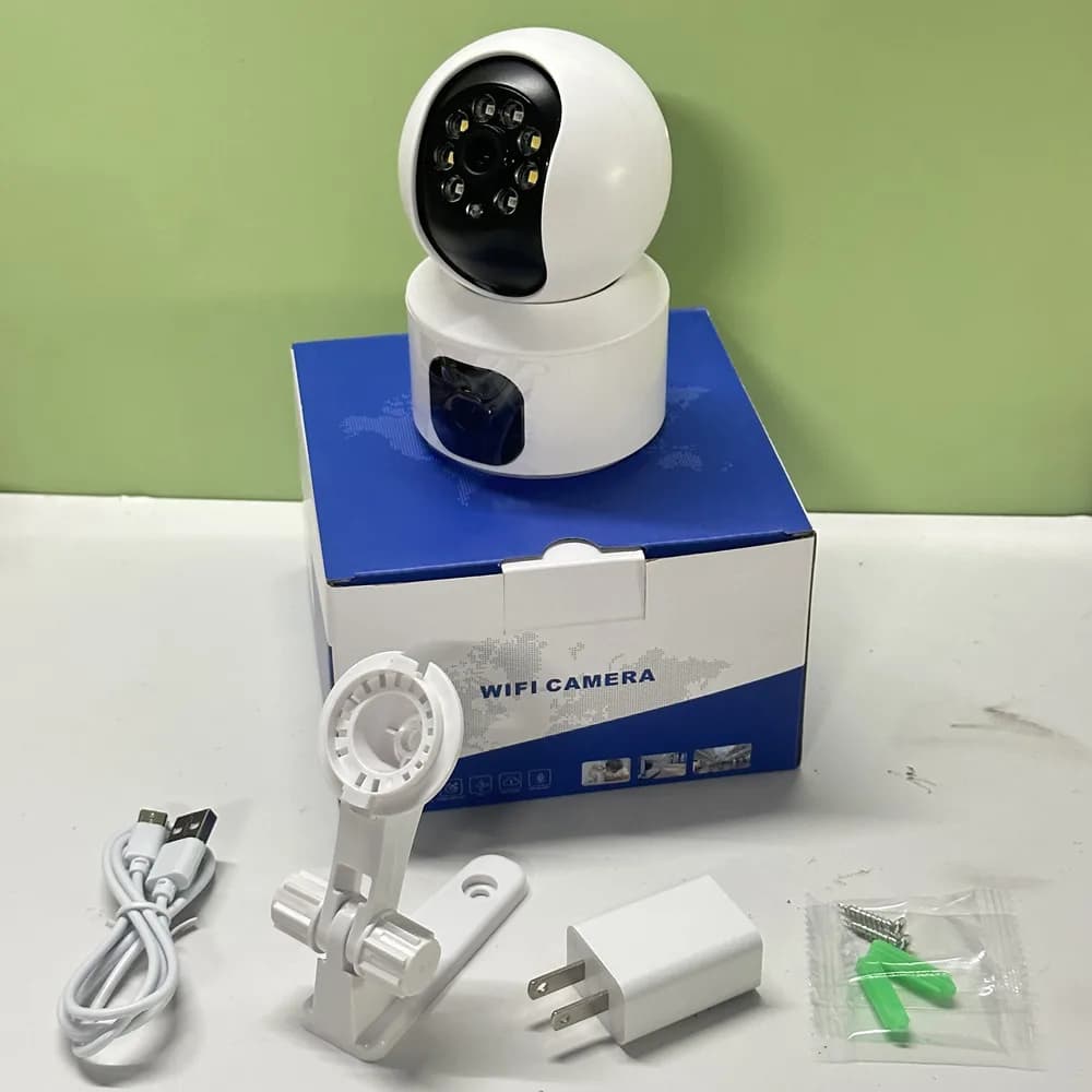 Yoosee Telecamera di sorveglianza WIF Doppia lente Doppio schermo Baby Monitor Sicurezza domestica Telecamera wireless interna Monitoraggio automatico
