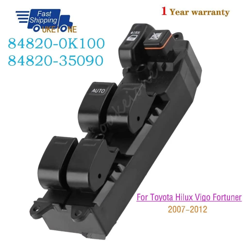 84820-0K100 84820-35090 Per Toyota Hilux Vigo Fortuner 2007-2012 Anteriore Sinistro Master Lato Guida Finestra di Potere Interruttore di Controllo Parti