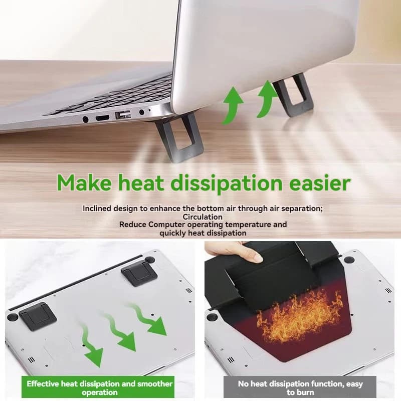 Set di 2 supporti leggeri e regolabili per laptop, supporto pieghevole ultra-portatile per Macbook, notebook Xiaomi e supporto per tastiera