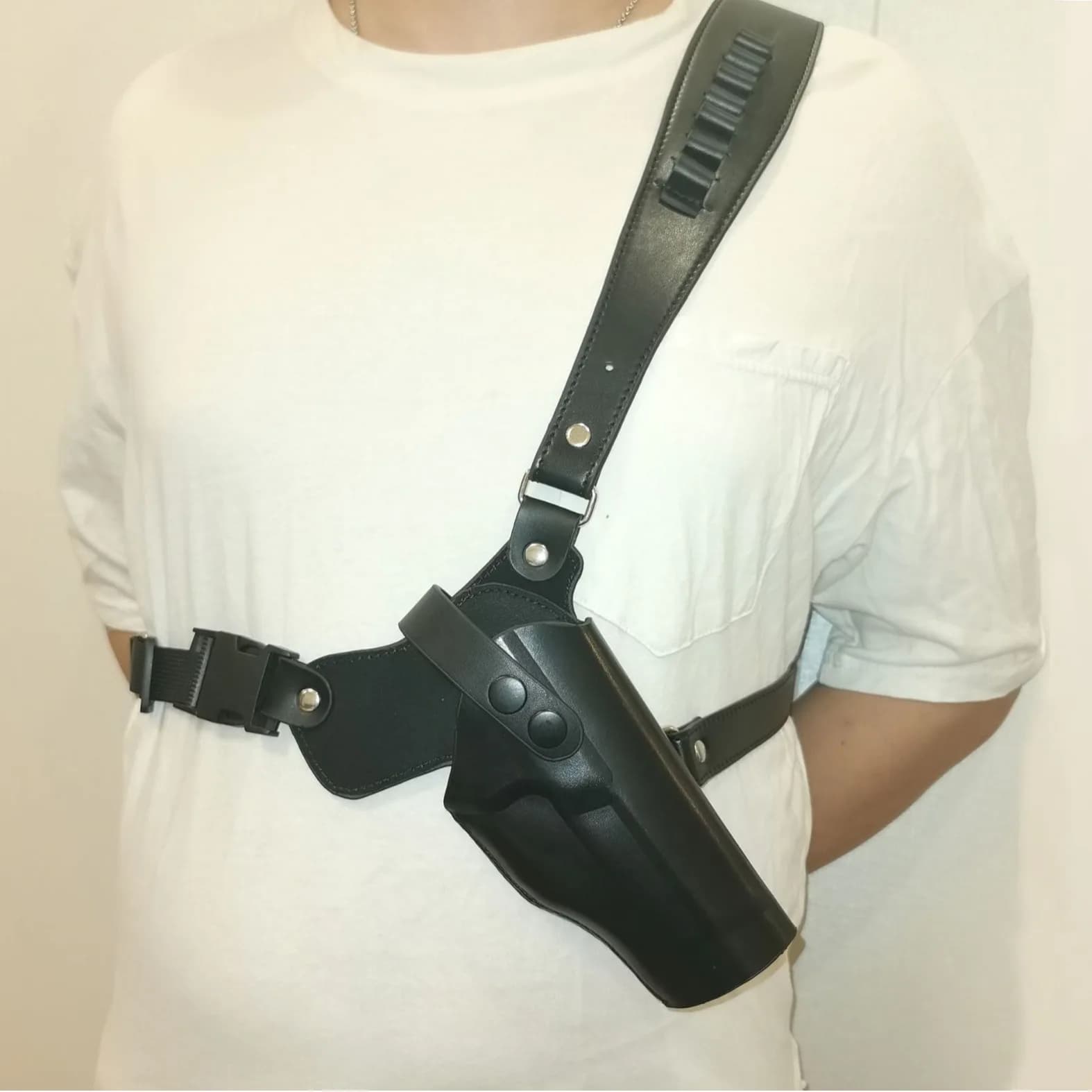 Fondina da Spalla Universale per Pistola, Fondina Tattica Nascosta Sottobraccio, Fondina per Pistola in Pelle PU con Cinghia Regolabile