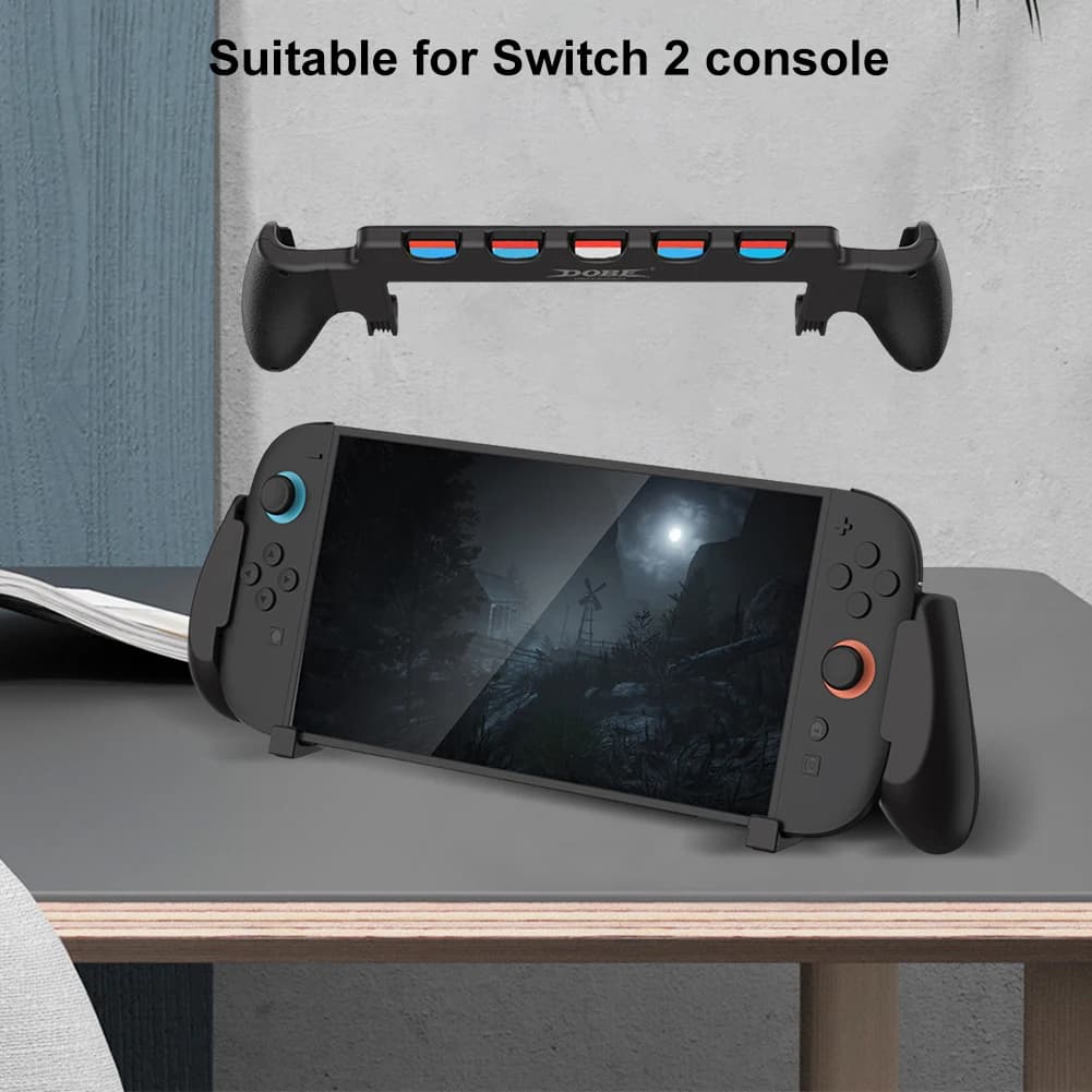 Impugnatura con Supporto per Nintendo Switch 2, Custodia con 5 Slot per Giochi, Supporto per Controller, Accessori per Console di Gioco Switch 2