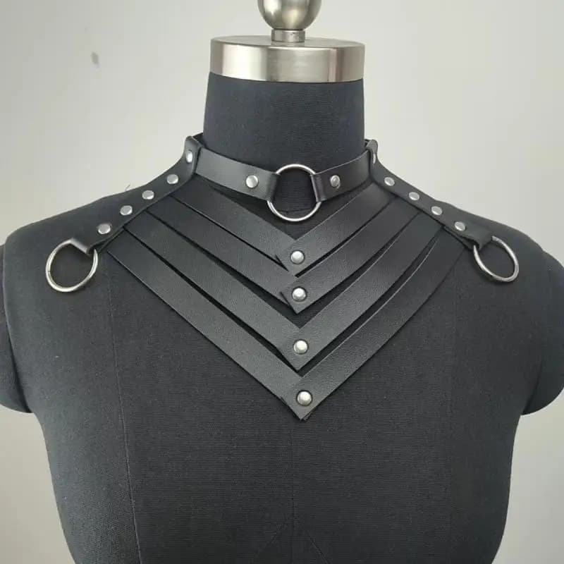 Collane con colletto gotico rock alla moda sexy nero Gioielli Cintura in pelle gotica Rivetti Collana girocollo punk Harajuku per regalo da donna