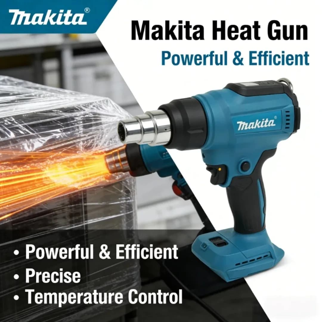 Pistola Termica Senza Fili Makita 18V 550 ° Pistola ad Aria Calda Portatile con Controllo della Temperatura e Display LED per Saldatura e Soffiatura