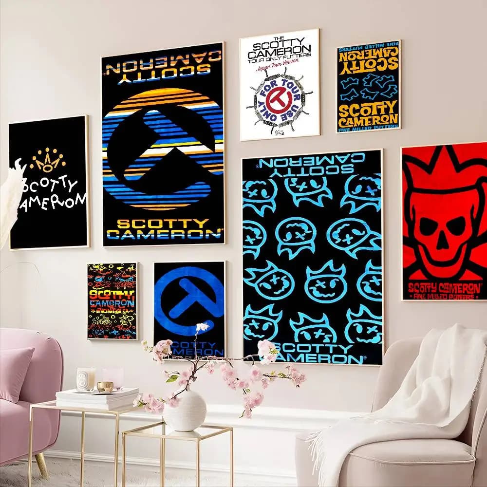 Golf S-scotty C-camerons Anime Whitepaper Poster Adesivo di carta impermeabile Coffee House Bar Pittura murale di arte estetica