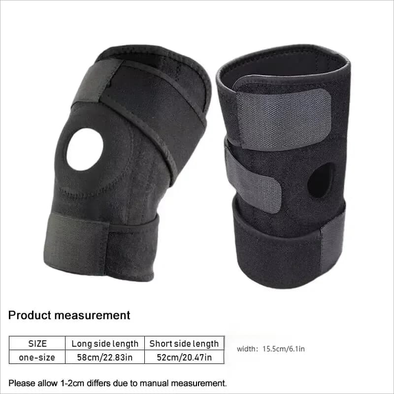 Ginocchiera senza stabilizzatore laterale Supporto per ginocchio regolabile traspirante per allenamento ed dolore al ginocchio