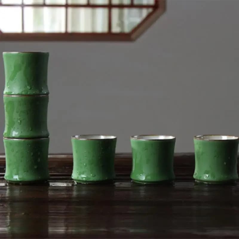 1PC 60ML Bamboo Joint Tea Cup for Tea Ceremony Natural Bamboo Teaware Mugs