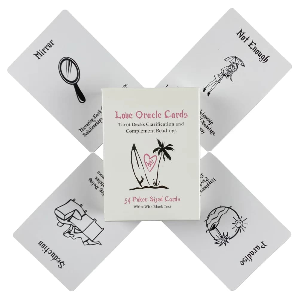 Island Time White Love Oracle Cards A 54 visioni inglesi Divinazione Edition Mazzo di tarocchi Borad Games