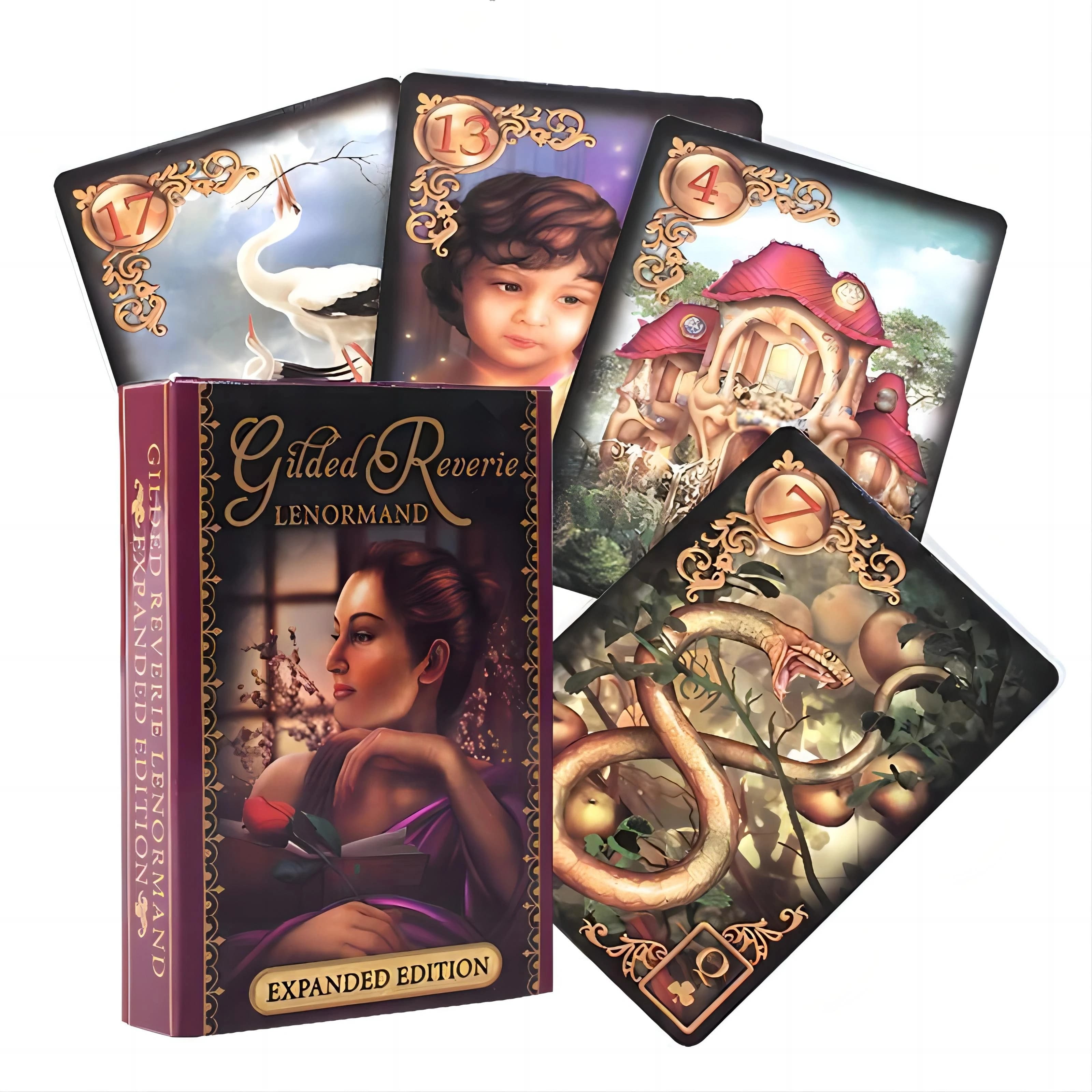Reverie Lenormand Mazzo di tarocchi 47 carte Gioco da tavolo di carte dei tarocchi della divinazione del destino