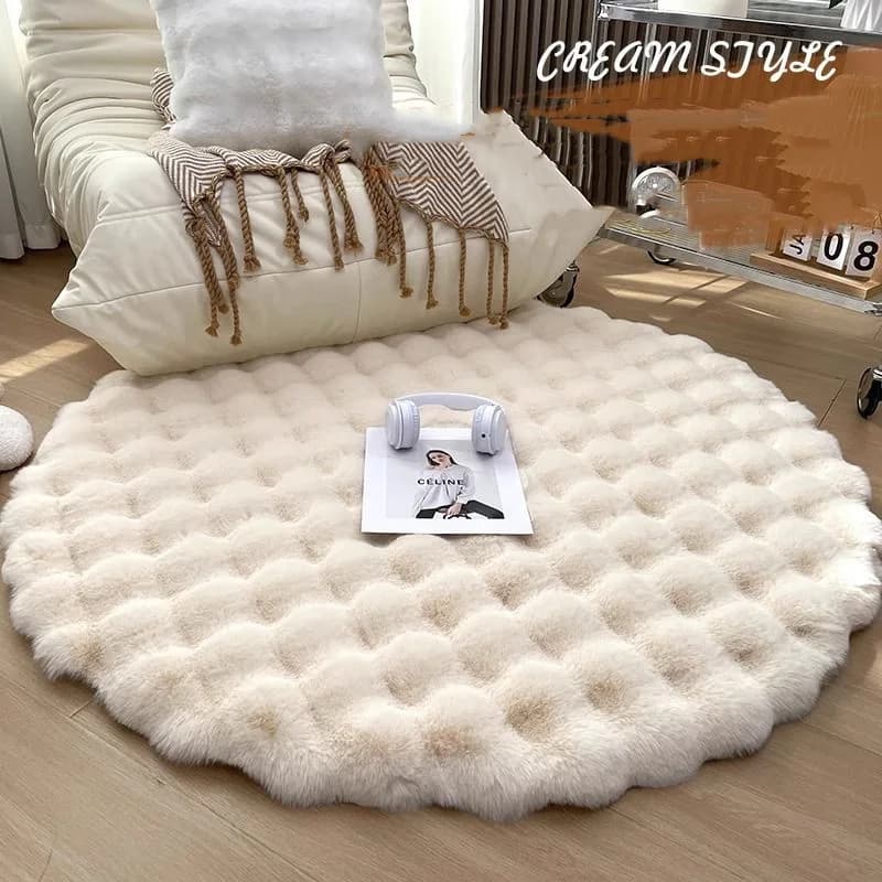 90x90cm round carpet in plush Tatame activity mat for children's play mat folding mat for kids children's carpets children's games for kids mats