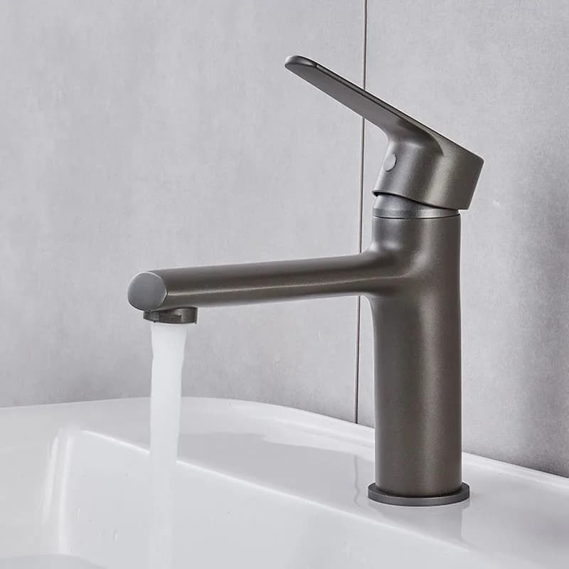 Rubinetto per lavabo Bagno Miscelatore per acqua calda e fredda montata su piano Rubinetto per lavabo da cucina nero opaco Rubinetti in ottone