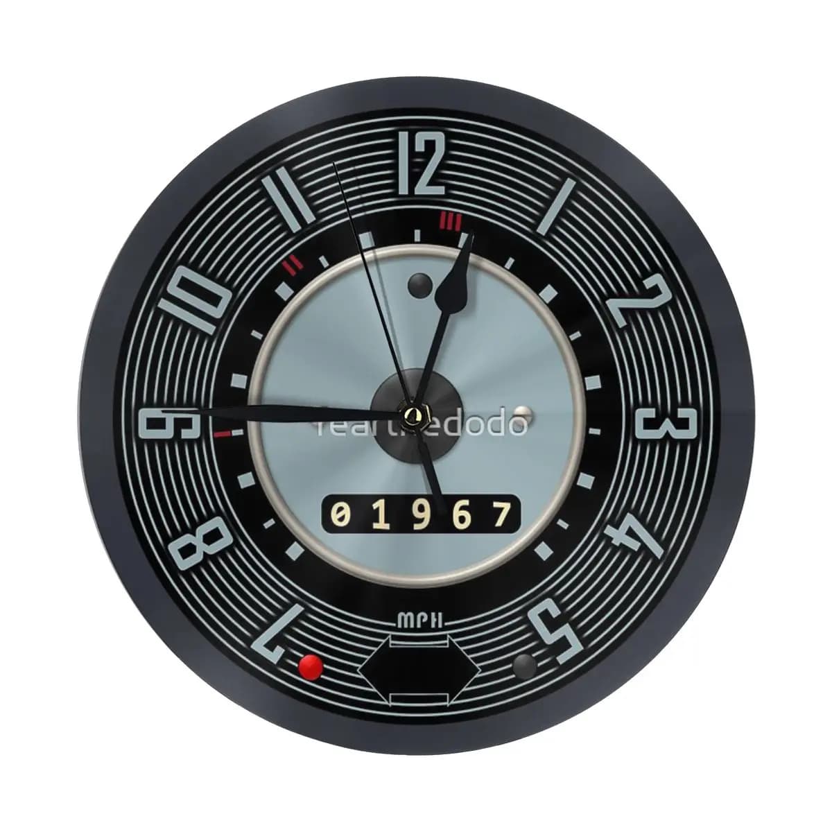 Classic Speedometer With Chrome Lip '67 Wall Clock Room Decoration Clock Must-have Ornament Round