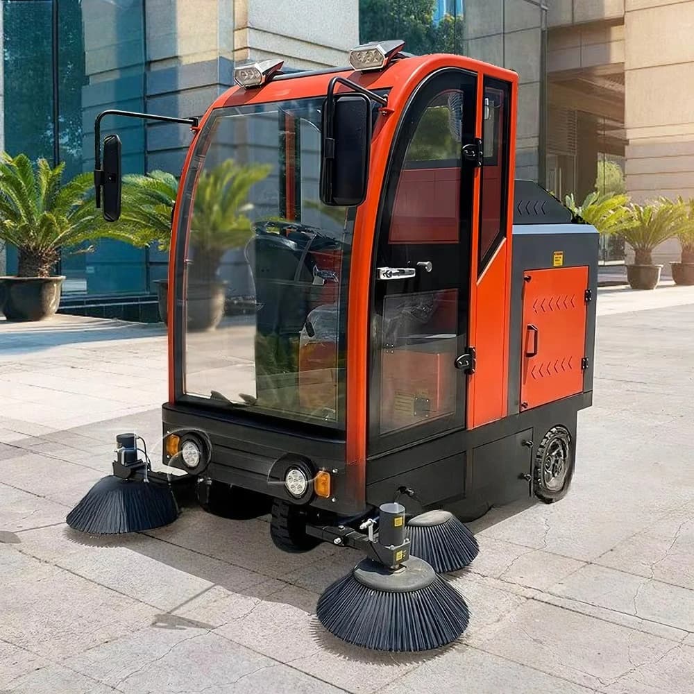Spazzatrice Elettrica Industriale OEM 48V a Batteria per Pulizia di Strade e Magazzini con Spazzola Motorizzata