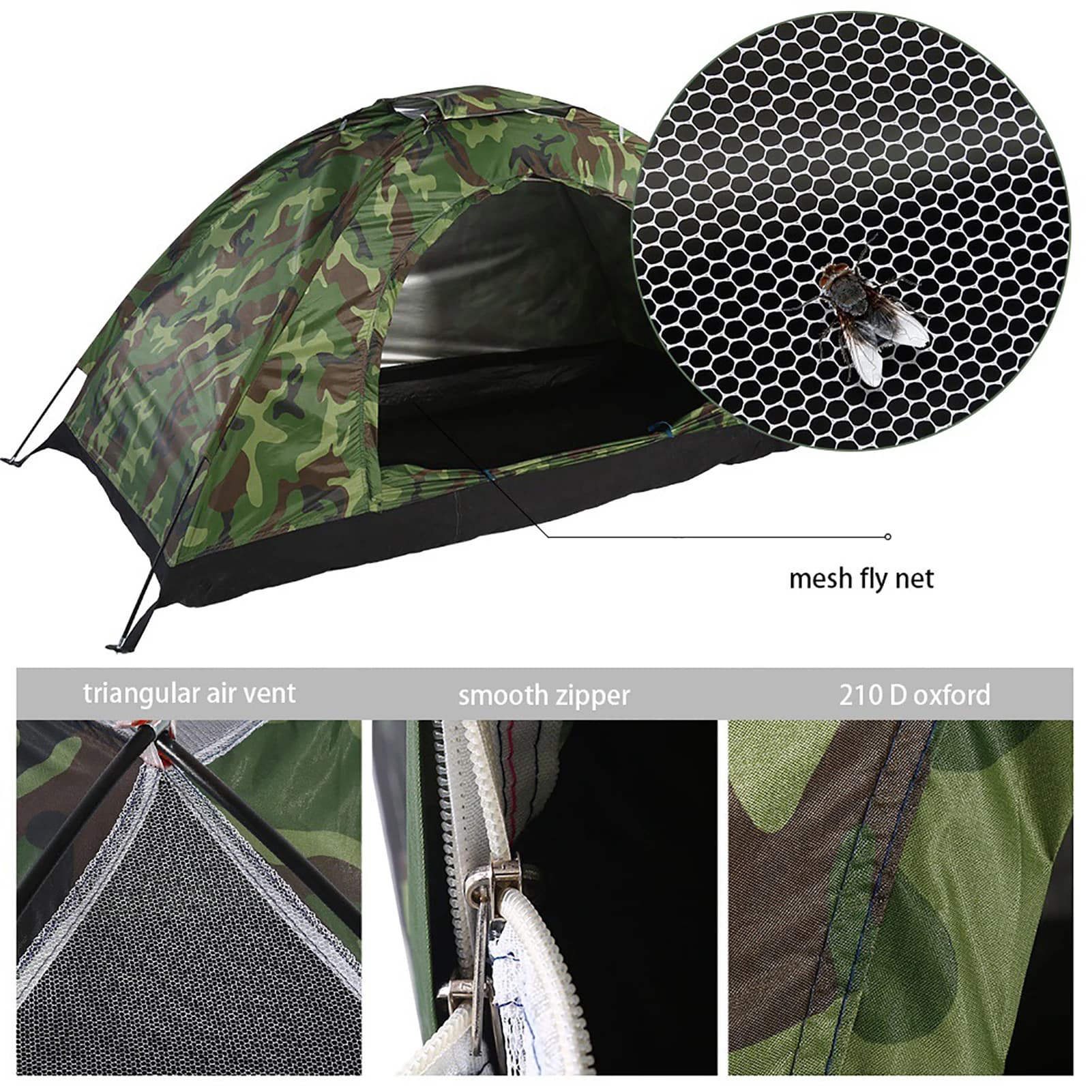 Mimetic Tent Tent for a Person Outdoor Tent External Mymetic Tent Tent for a person waterproof UV for camping excursions