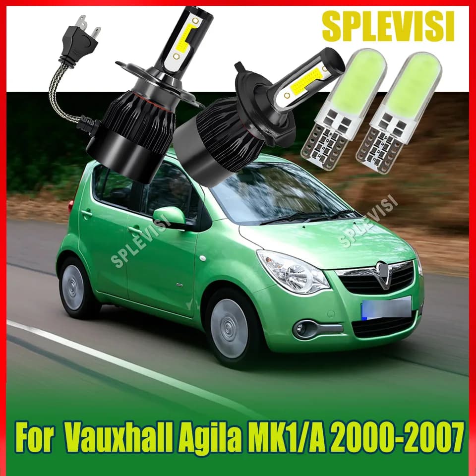 Faro LED H4 9003 da 60W per Vauxhall Agila MK1/A 2000-2007, Migliora il Tempo di Reazione e la Visione Notturna Durante la Guida