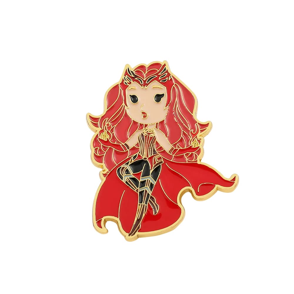 Scarlet Witch Anime merchandise Two-Dimensional Creative Badge, Fashion Couple Brooch, Accessory for Backpack