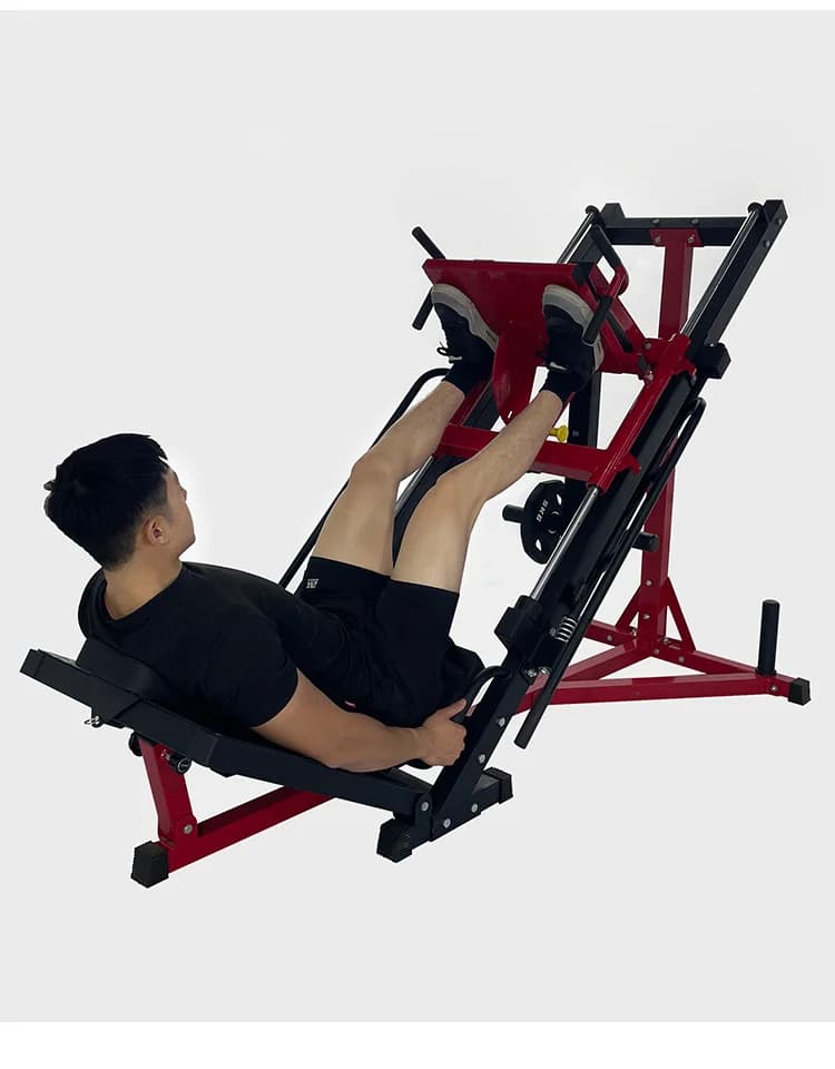 45-Degree Steel Leg Press Hack Squat Combo Machine Gym Weight Training Equipment Weight Plate Loaded 1.6T Capacity 200kg Max
