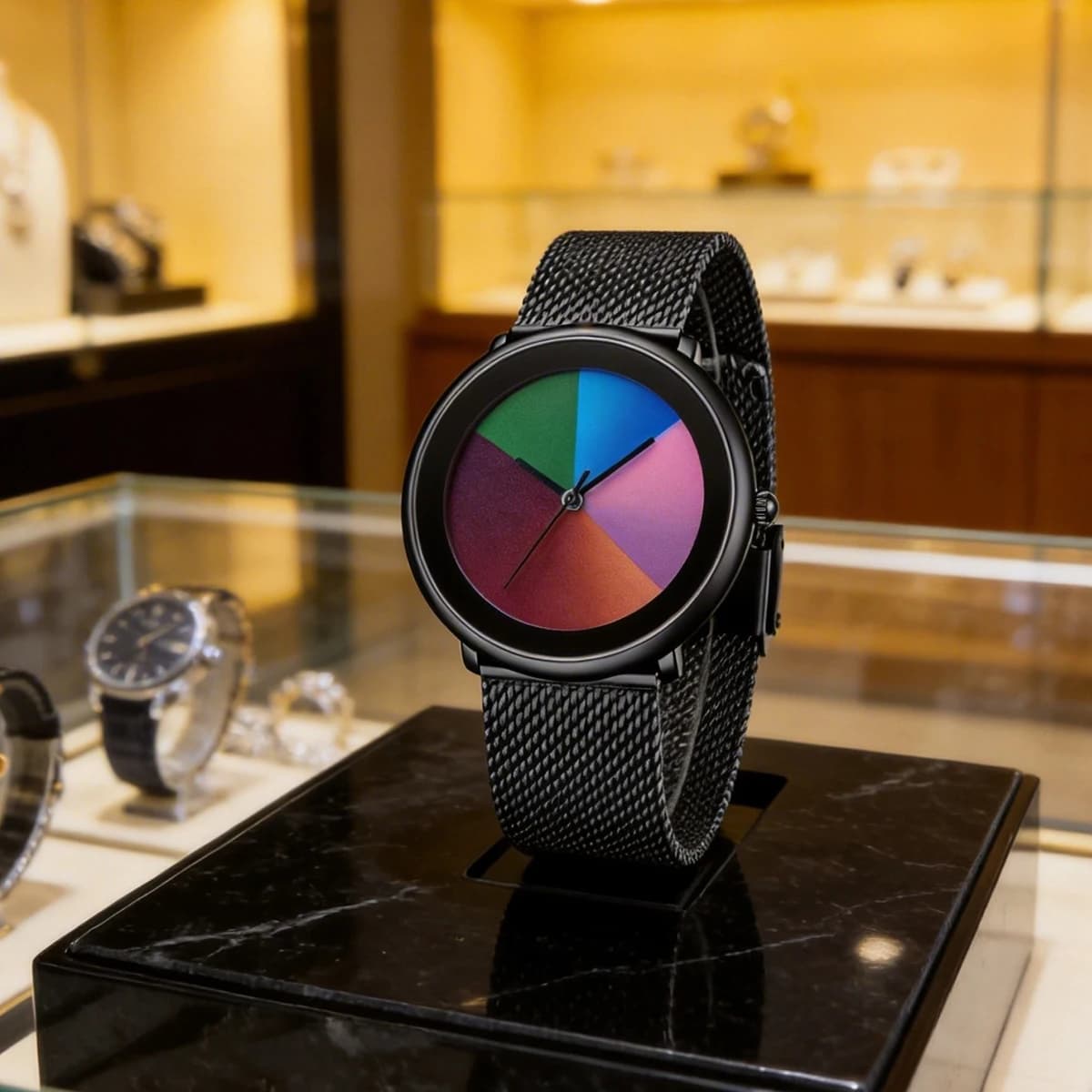 LIGE 2023 Nuovo Orologio da Polso da Uomo con Movimento al Quarzo, Semplice, in Acciaio Inossidabile Color Oro Rosa, con Cinturino a Maglia, per Studenti, Relogio Hombre