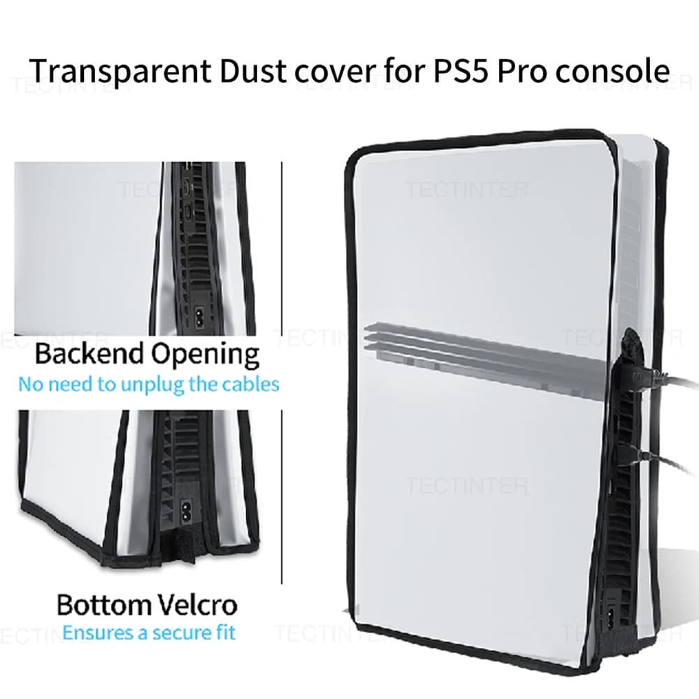 Custodia antipolvere trasparente per console di gioco PS5 Pro Custodia protettiva antigraffio per accessori PlayStation 5 Pro
