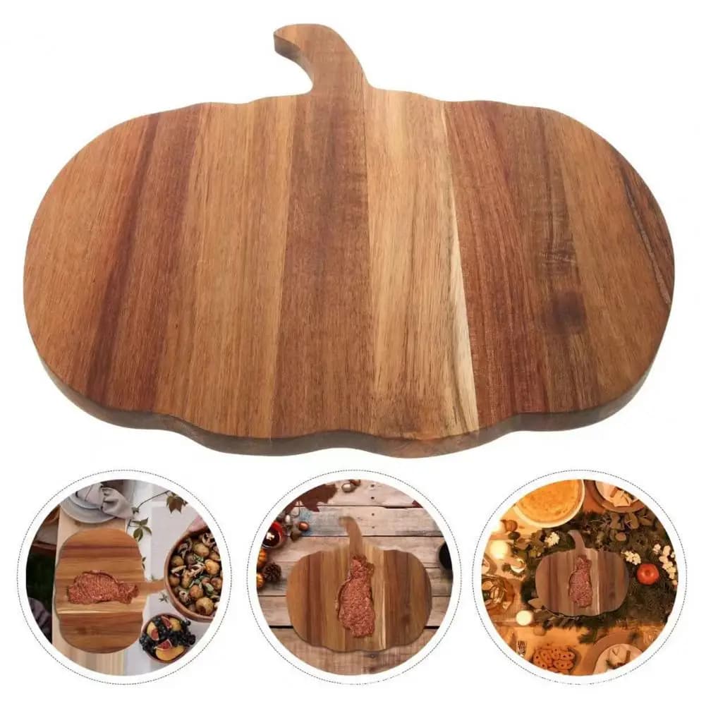Halloween Pumpkin Shaped Wooden Cutting Board Cheese Serving Platter Plate Bread Board for Cutting Vegetables Household