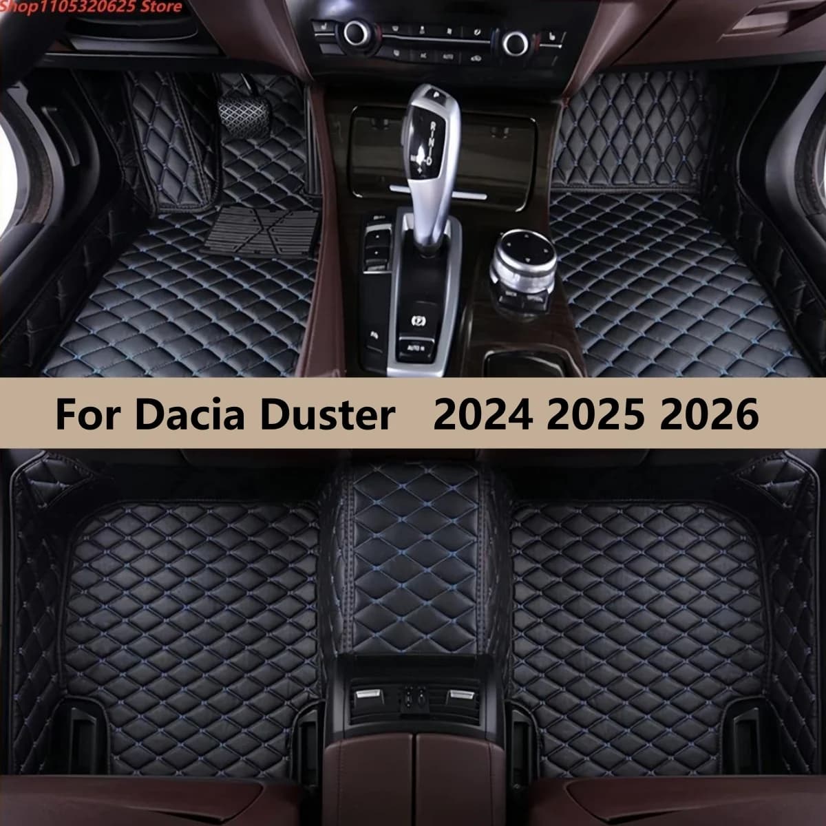 Tappetini Auto Personalizzati per Dacia Duster 2024 2025 2026 Accessori Interni Antisporcamento Durevoli in Pelle Tappeto Protettivo