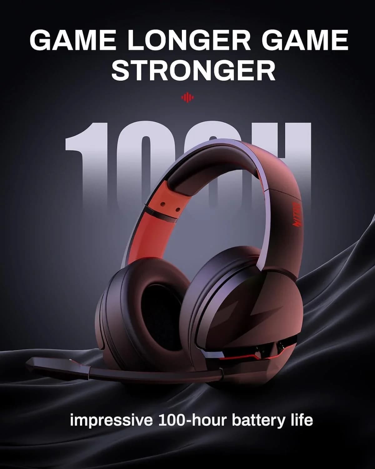 Wireless Headphones Acer K2 Gamer Battery 100H Dynamic 50mm Driver Light Voice Microphone Bluetooth Gaming Headphones for PC PS4 Headset