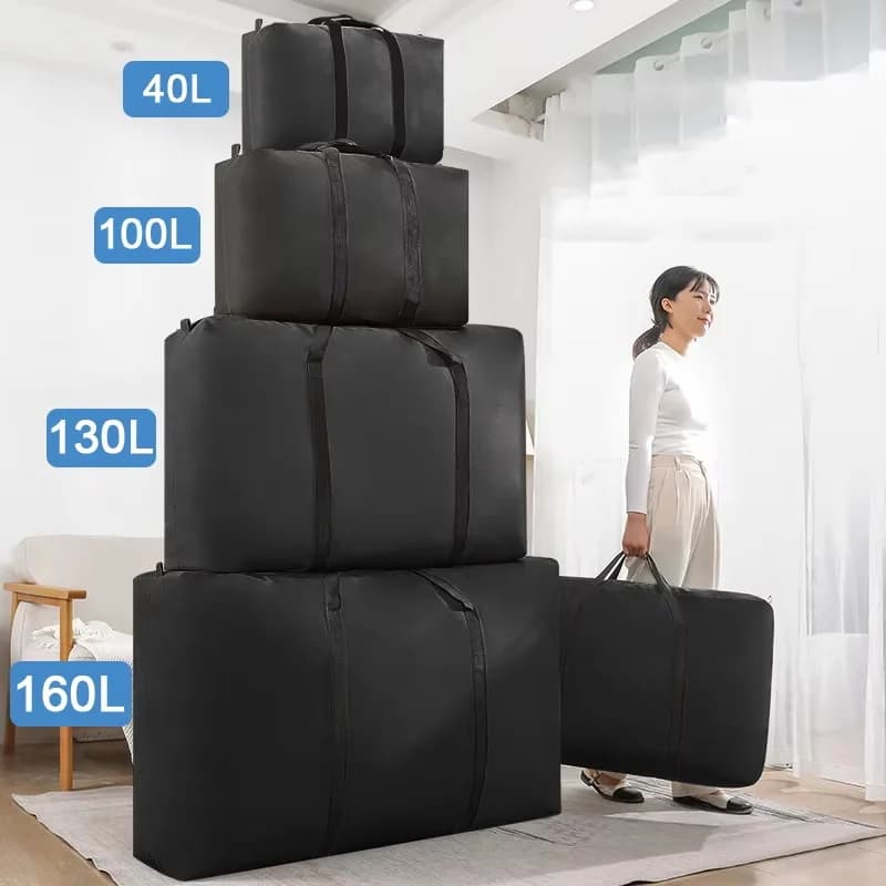 40-160L Waterproof Moving Luggage Bags Laundry Shopping Bag foldable luggage travel bag Large Capacity Quilt Organizer