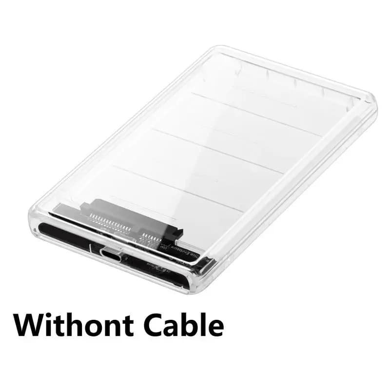 Disco rigido esterno USB 3.1 SSD di ottimizzazione della scatola del disco rigido trasparente SATA da 2,5 pollici Supporta UASP SATA III