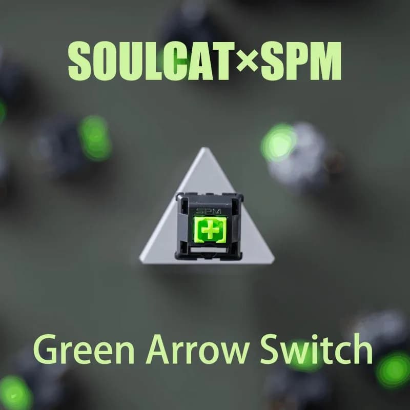 SOULCATxSPM Freccia Verde Interruttore 5Pin Lineare 40g Lubrificazione di Fabbrica PC POM Nylon Tastiera Meccanica Switcher Gamer Spedizione Gratuita