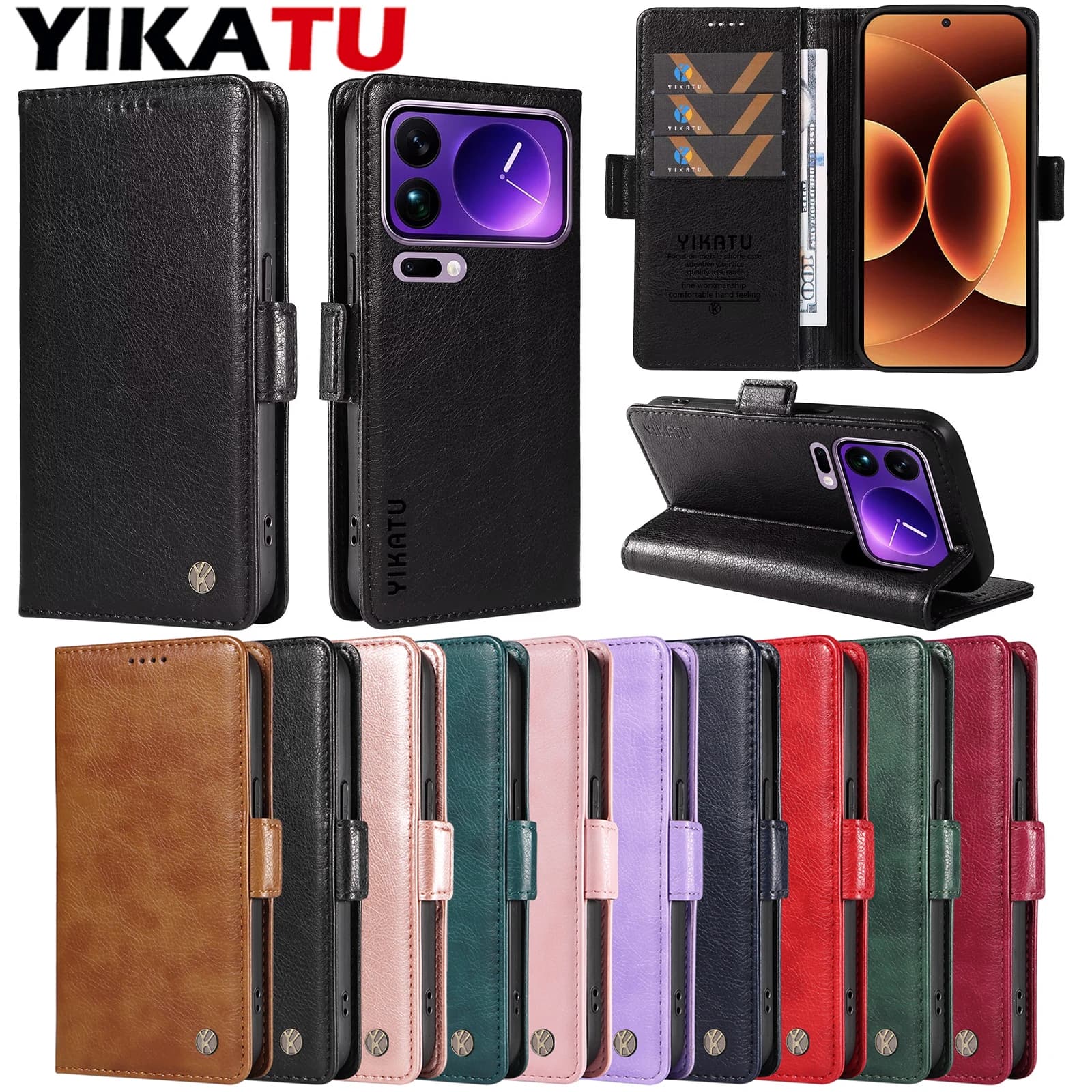 Wallet Leather Case For Xiaomi 10T Lite 11T 11 Pro 11 Lite 11i Turbo 4 Pro 3 X3 GT Note 8T 8 Pro Poco X4 GT X3 NFC X5 X6 X7 Pro