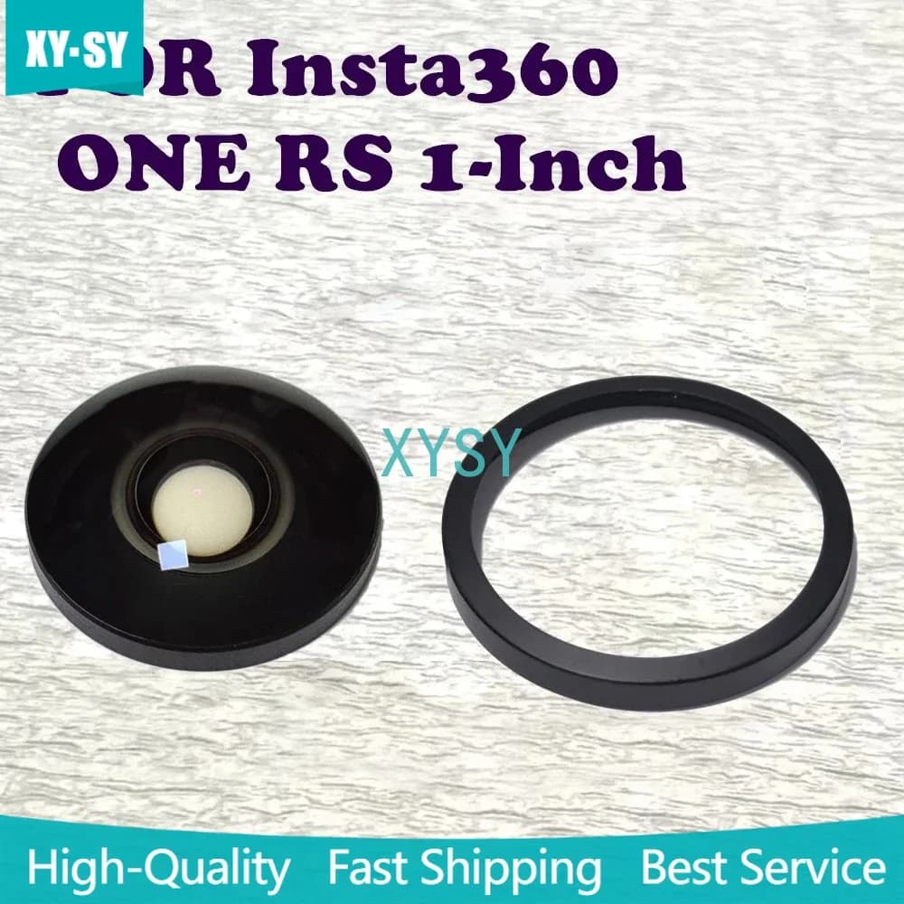 Nuovo set di lenti in vetro con anello frontale e parte ottica Fish Eye per accessori di riparazione fotocamera sportiva Insta360 ONE RS 1 pollice 360