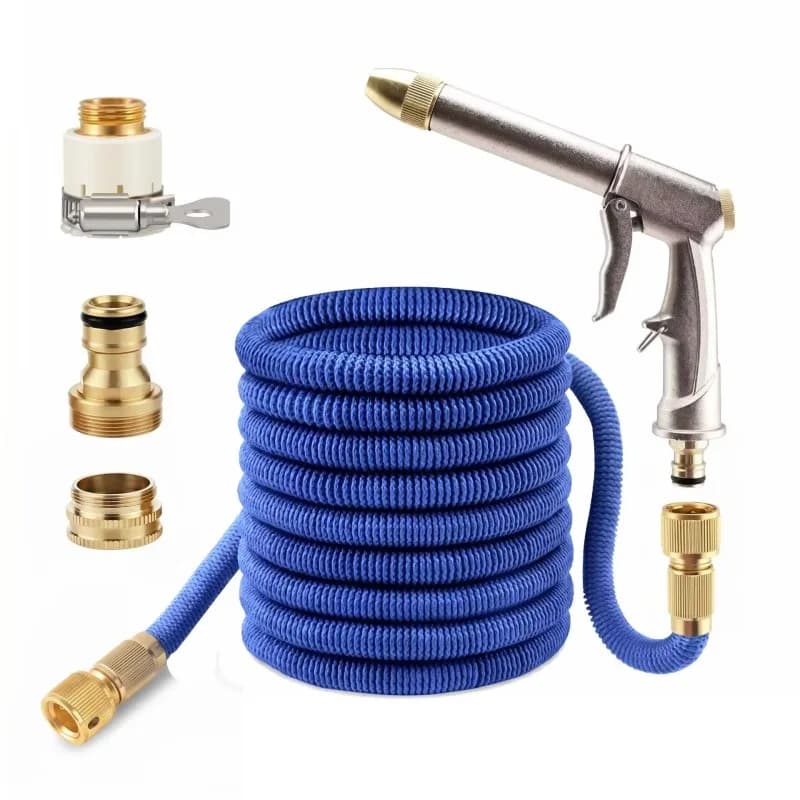 Nuovo Tubo Magico Espandibile ad Alta Pressione per Lavaggio Auto, Tubo Telescopico con Set Pistola Spray, Strumento per Irrigazione Esterna e Giardino