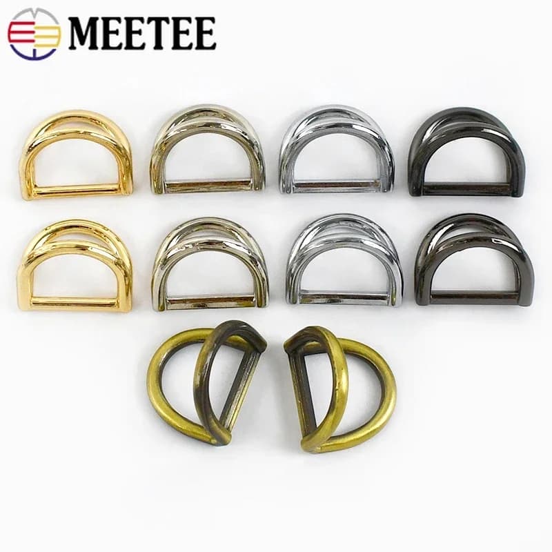 Meetee 5/10/20 Pz 19mm Metallo D Anello Fibbie Borsa Clip Laterale per Cinghia Catena Connettore Chiusura Artigianato In Pelle Accessori Hardware