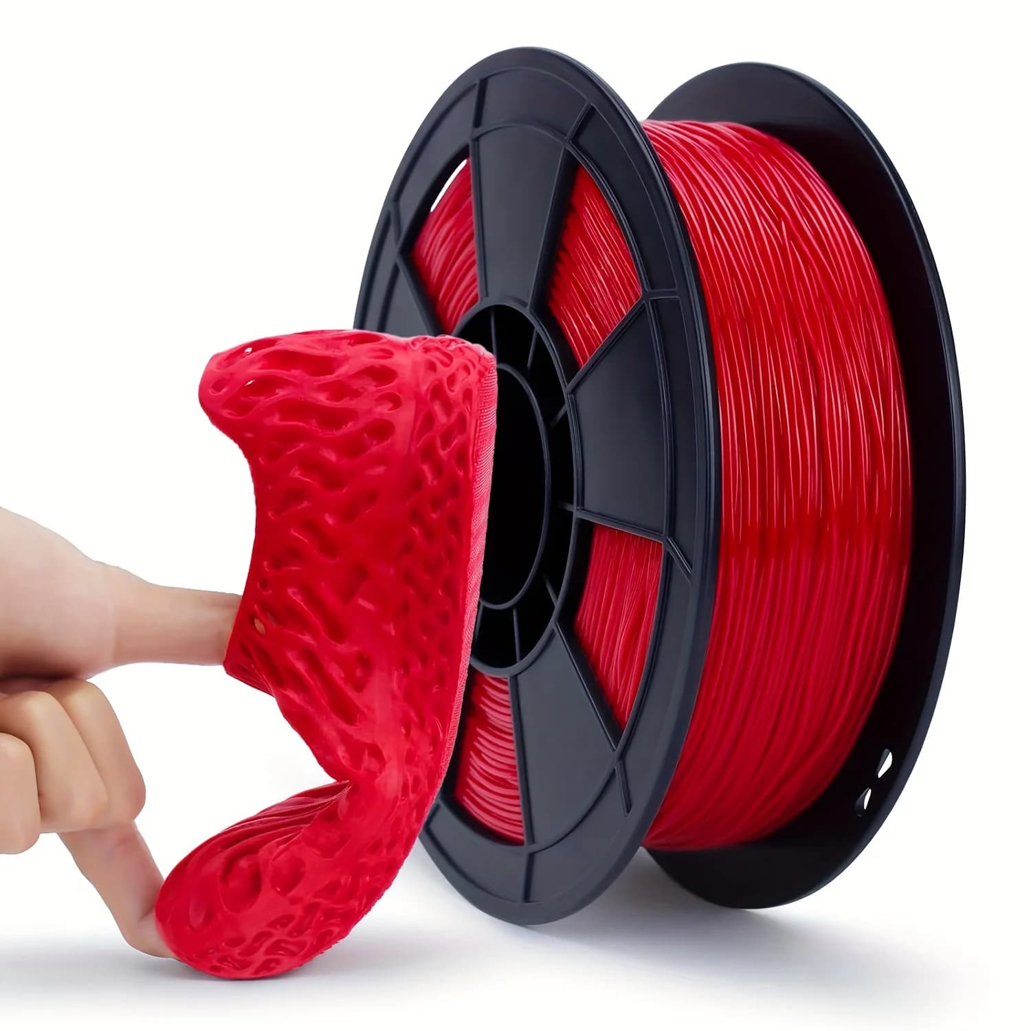Filament TPU 1,75 mm, flexible filament TPU 95A 8,82 ounces, soft filament for 3D printer, 3D printing filament TPU black, red, blue, 250 g