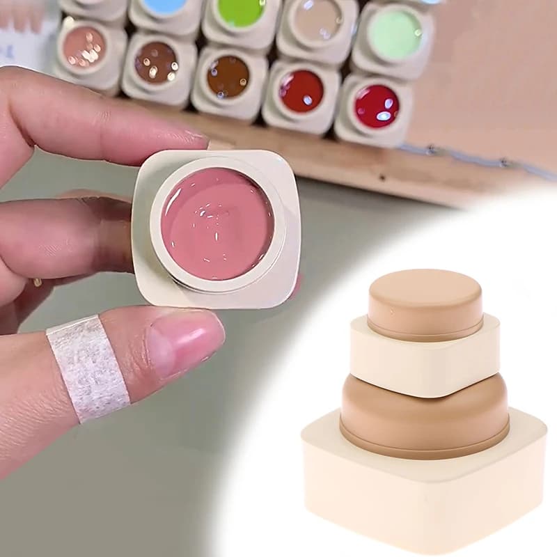 5/20g Empty Plastic Nail Art Cosmetic Square Containers Jar Face Cream Pot Nail Gel Powder Box Makeup Lotion Tool Packaging