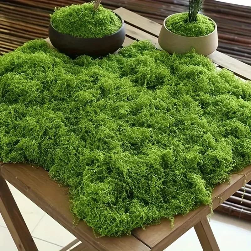 Nuovo Muschio Verde Artificiale per Lavoretti Fai-da-Te, Erba Sintetica Stabilizzata per Giardino Domestico, Forniture per Decorazioni con Muschio Finto per Ambienti e Paesaggistica