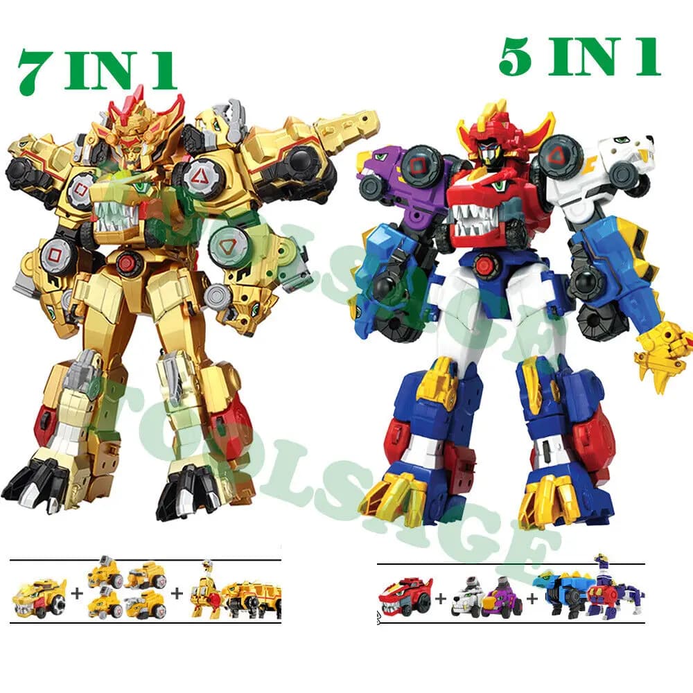 Dino Core Ultra D-Buster Tyranno Dinosaur Transform Robot Combiner 5in1 / 7in 1 Action Figure Senza scatola