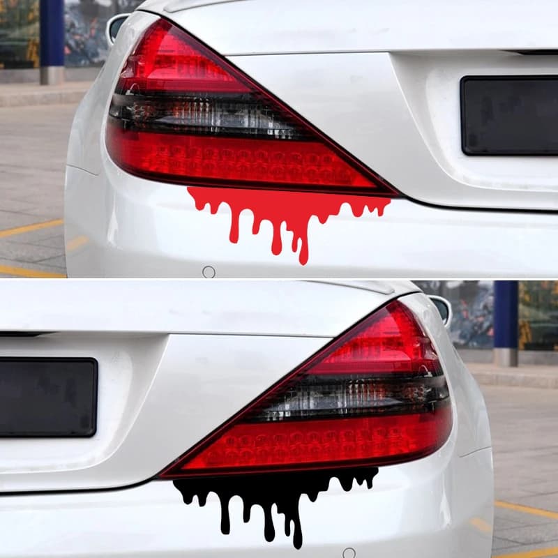 14X5CM Red Blood Drips Car Sticker Waterproof Vinyl Decal Motorcycle Helmet Truck Window Bumper Scratch Cover Exterior Styling