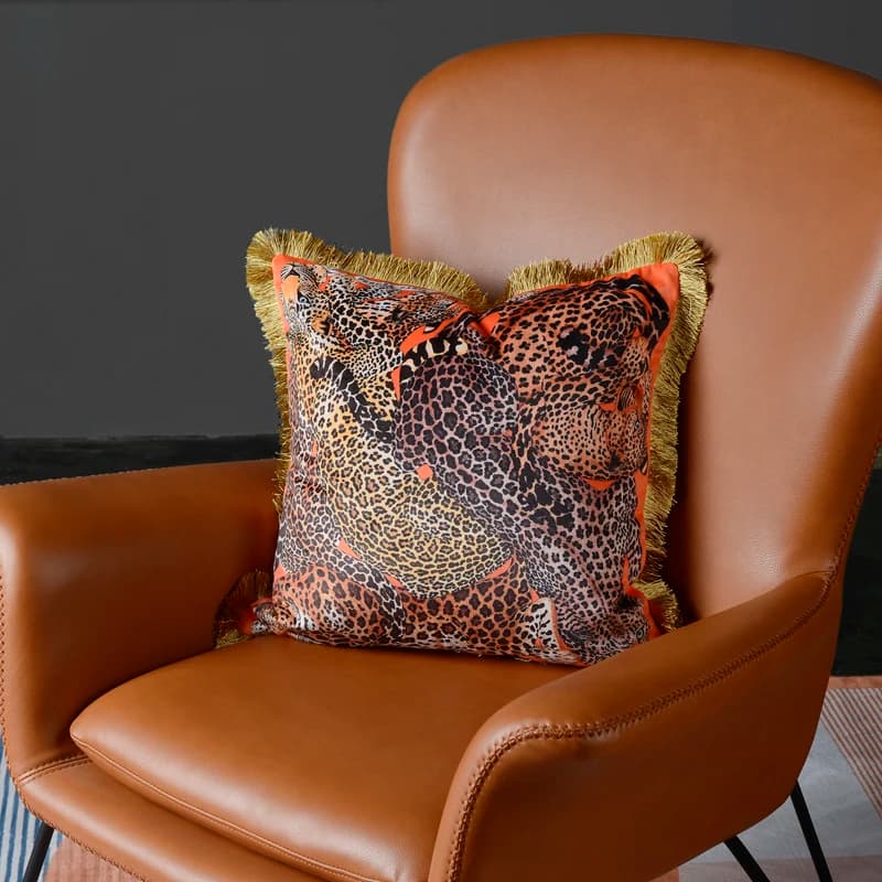 Cuscini leopardati federa per cuscino in velluto di lusso fodera per cuscino decorativo animale giungla per divano 55x55 Art Living Room decorazione della casa