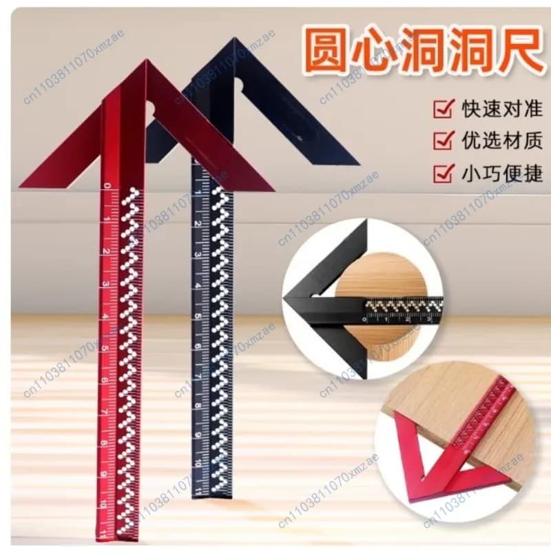 Accessori per utensili: Righello circolare per la lavorazione del legno, mini strumento di marcatura 45 ° 90 ° Strumento a freccia triangolare per angoli retti