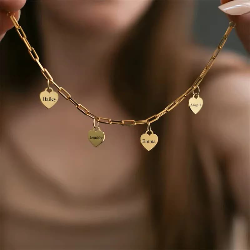 Customized Stainless Steel Heart-Shaped Pendant Bracelets/Girls Birthday/Anniversary/Valentines Day Gifts/Fashionable Items