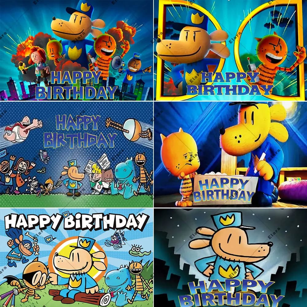 Cartoon Blue-Dogs & Man Tema Festa di compleanno per bambini Decorazioni Forniture I migliori amici Cane Sfondo Banner Baby Shower Regalo Puntelli