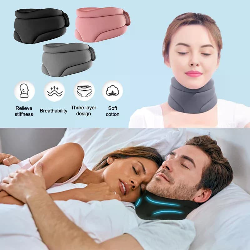Cuscino cervicale in morbida schiuma per supporto del collo, ideale per dormire e viaggiare, allevia il dolore, protegge la colonna vertebrale, comodo cuscino per il collo
